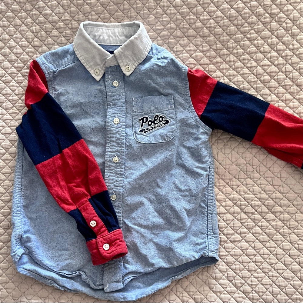 Polo Ralph Lauren Oxford Button Front Shirt (4t)